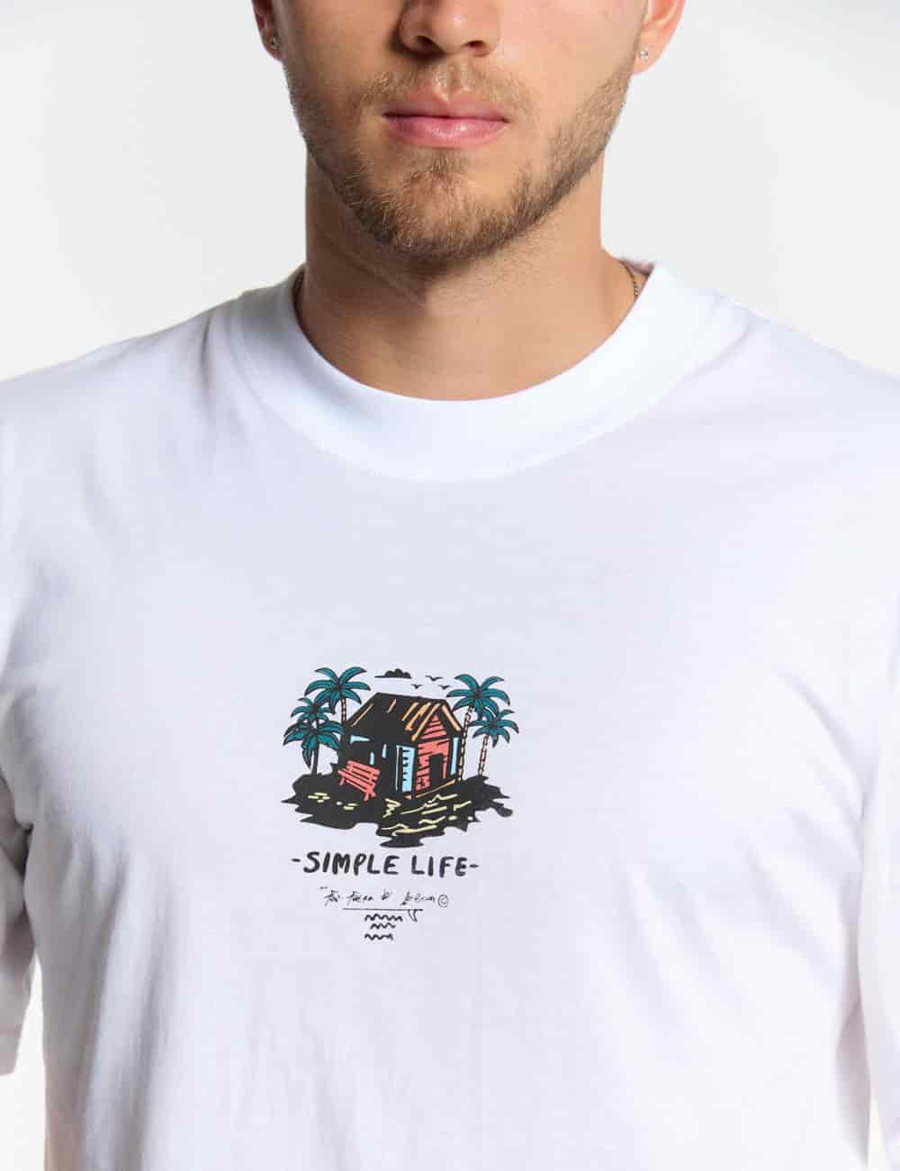 Camiseta Oversize Vida Simple  blanco Hombre - miniatura 3