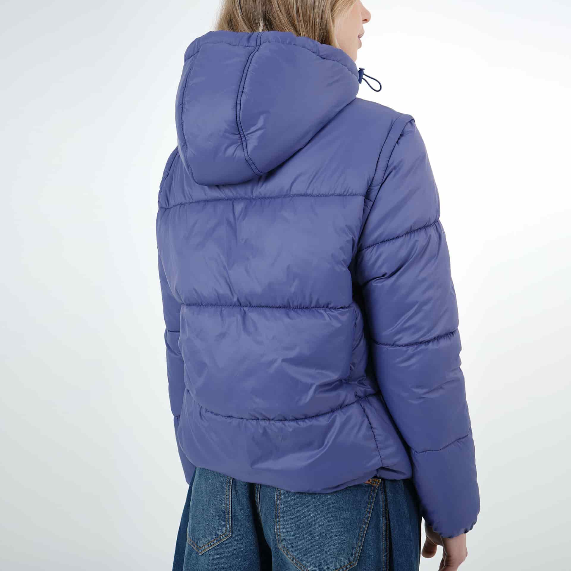 Chaqueta acolchada dos en uno mangas removibles con capucha - miniatura 3