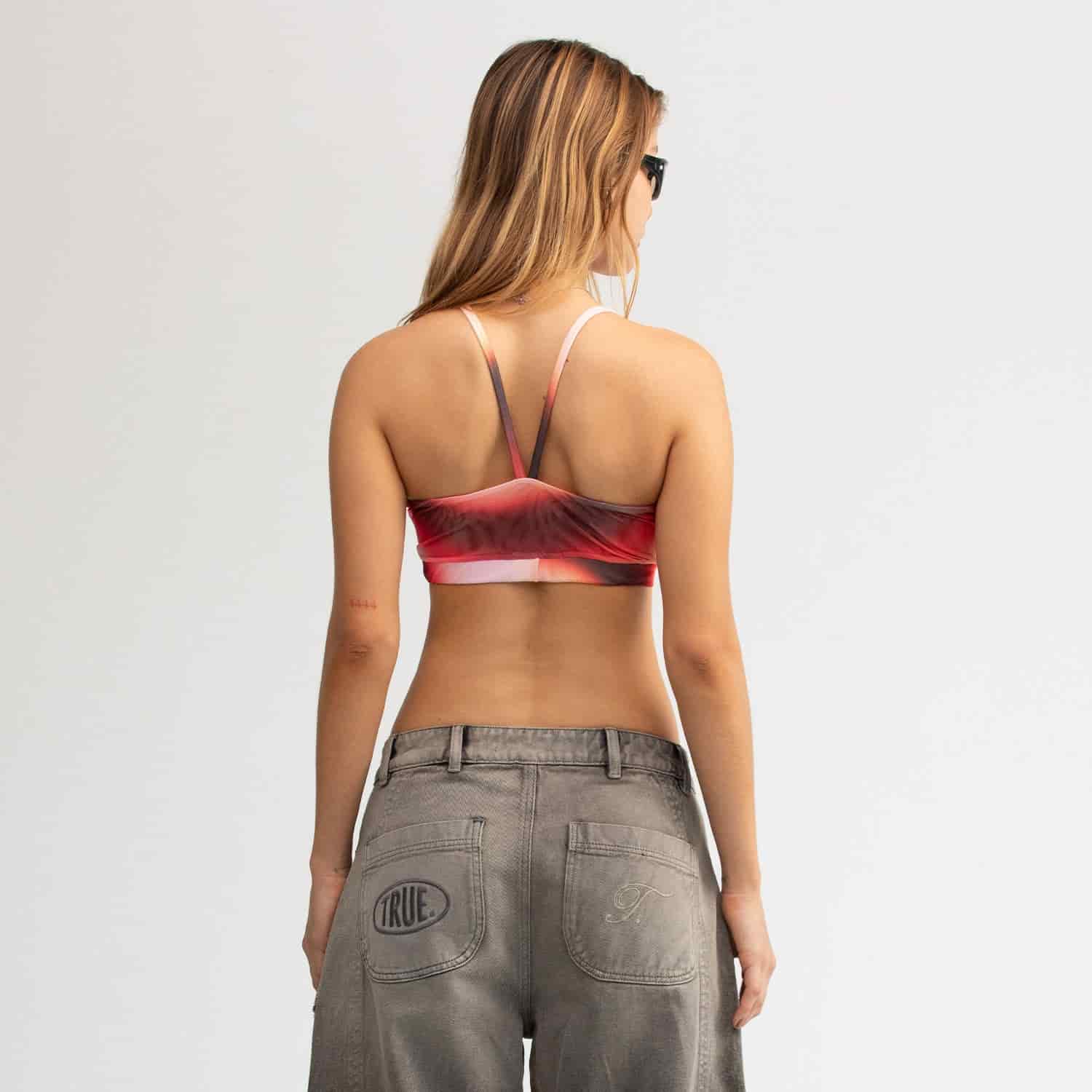 Gradient Mesh Cut-Out Top - Pink - miniatura 2