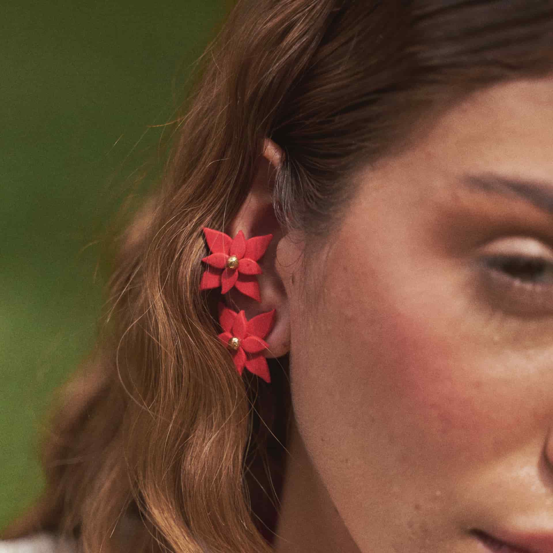 Earcuff Flor de Navidad - miniatura 1