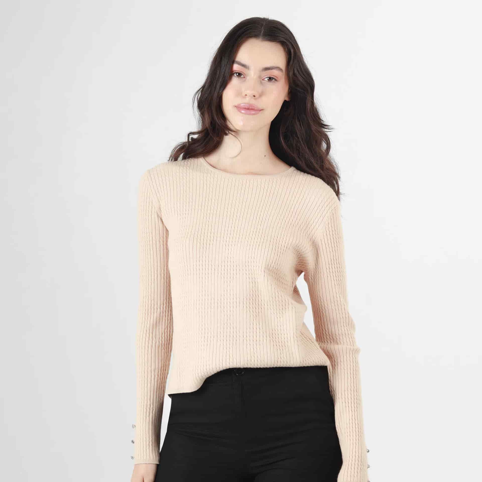 Sweater Cuello Redondo Manga Larga - miniatura 3