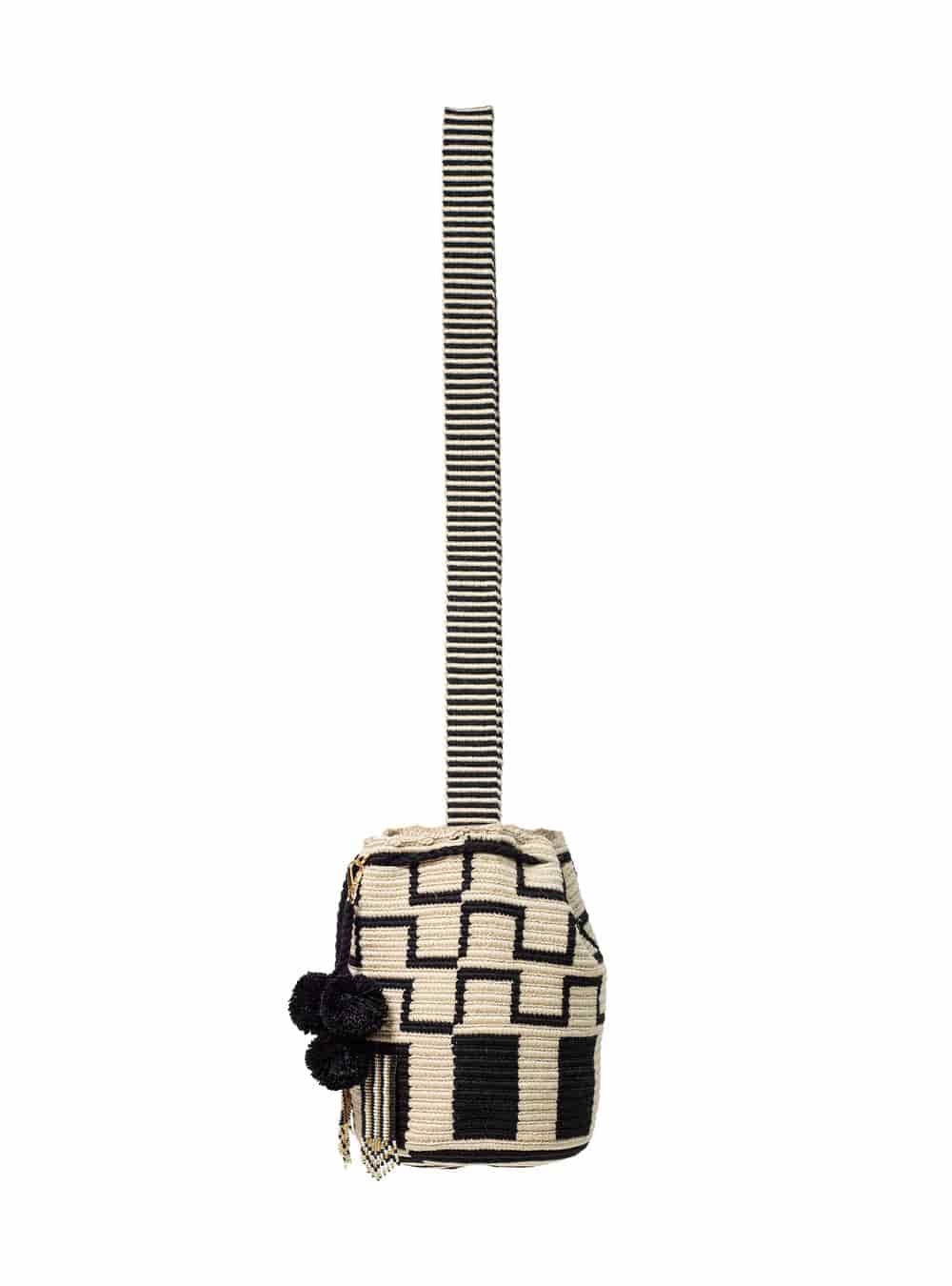 Medium Mochila Wayuu Capunia Black - miniatura 5