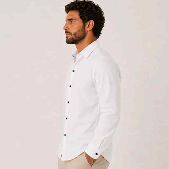 CAMISA ML 100% ALGODON HOMBRE - miniatura 2