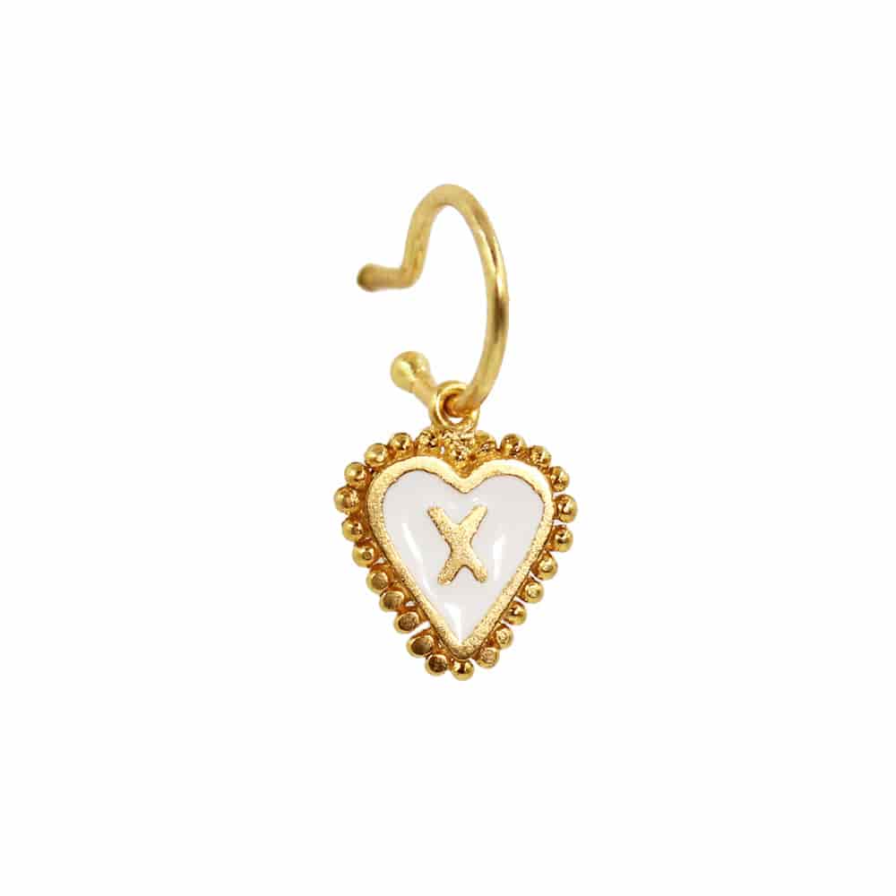 PreOrder Baby Hoops 9mm Letra Heart Plata - miniatura 51