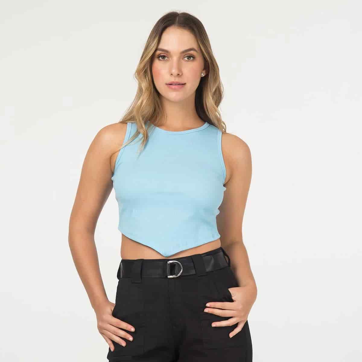 Blusa Crop Top Basica Melina - miniatura 1