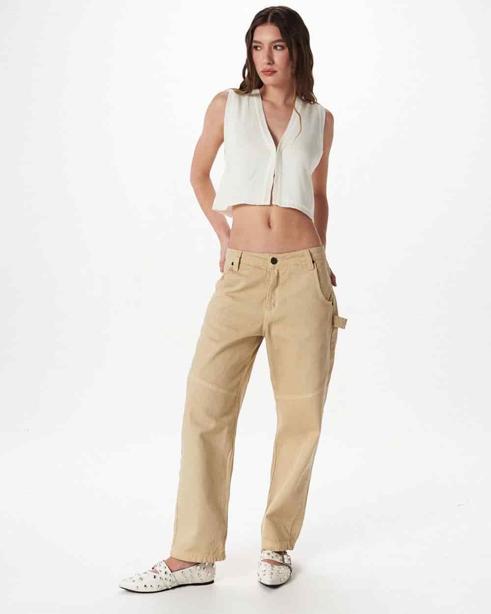 KNIT IVORY VEST - miniatura 1