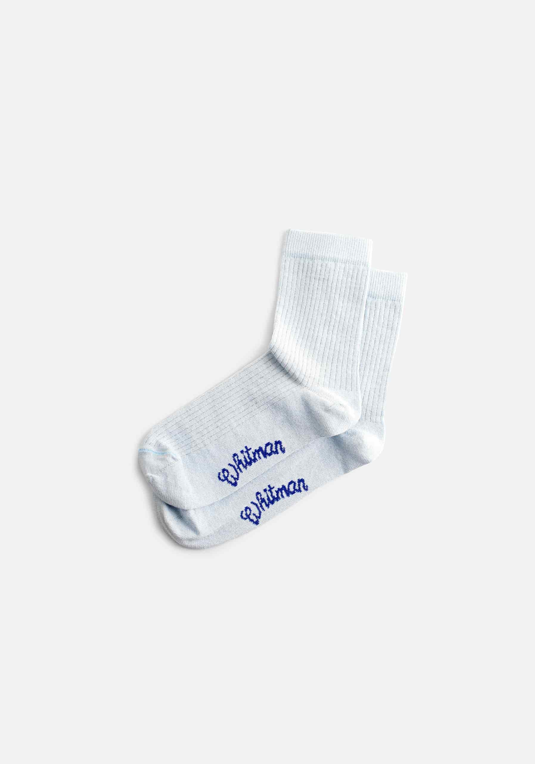 Medias M Formal Unicolor Lurex Azul Claro - miniatura 1