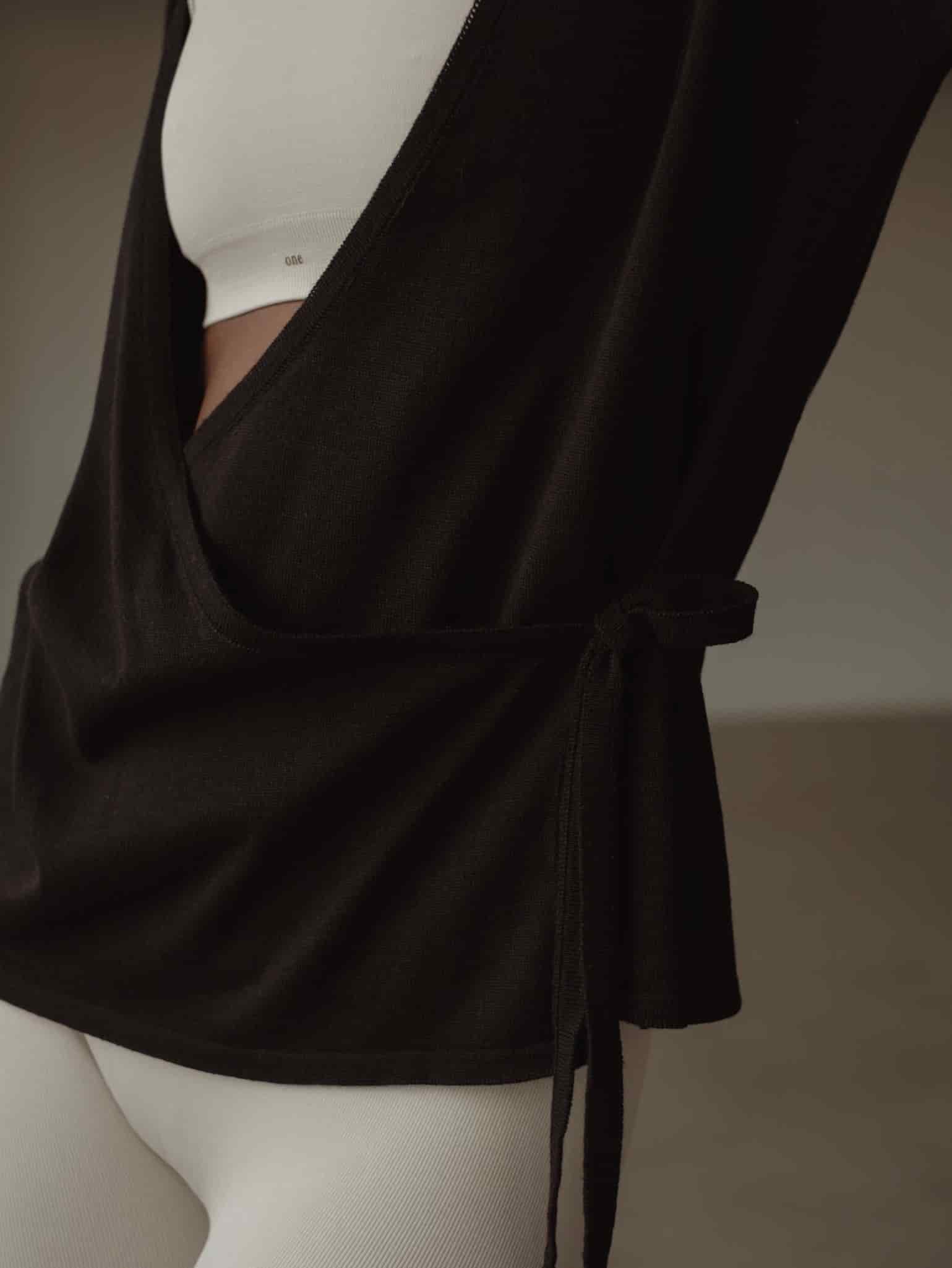 KNIT & KNOT CARDIGAN - BLACK - miniatura 10