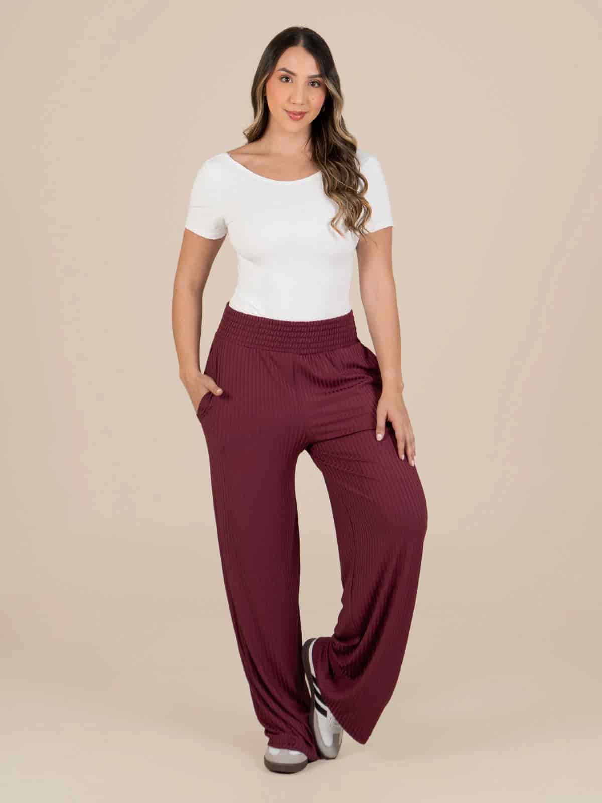 Pantalon karina vegas vino - miniatura 2