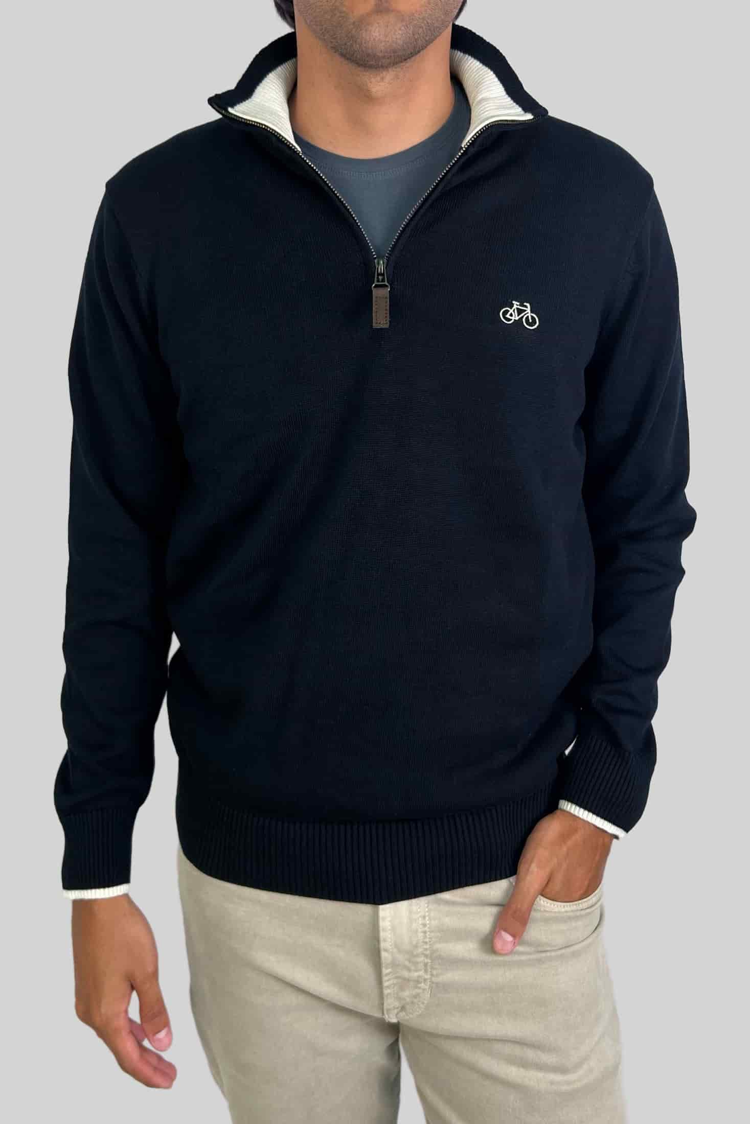 SACO HALF ZIP AZUL NAVY - miniatura 1