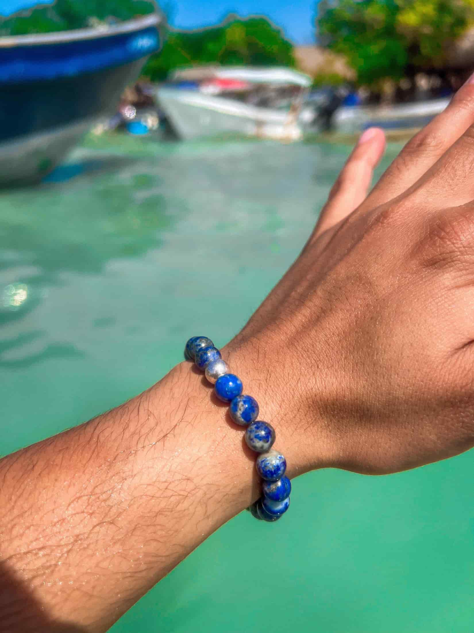 Brazalete Lapislazuli 8mm - miniatura 4