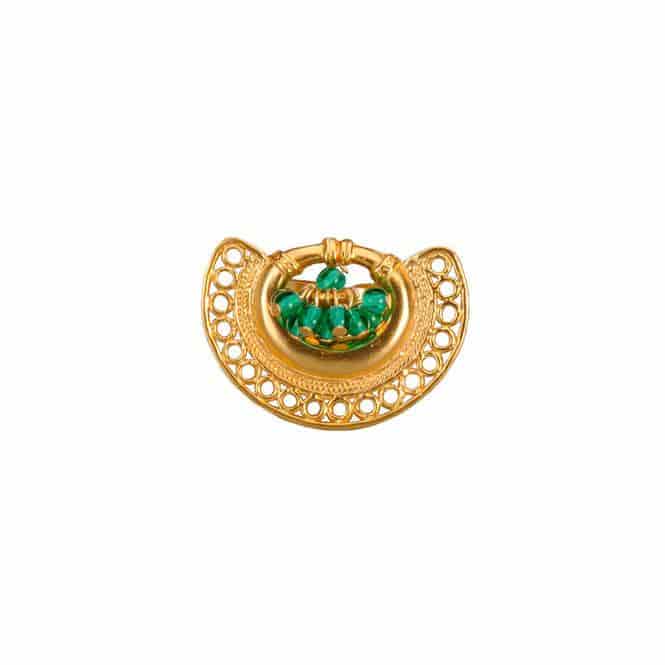 Anillo nariguera filigrana verde - miniatura 1