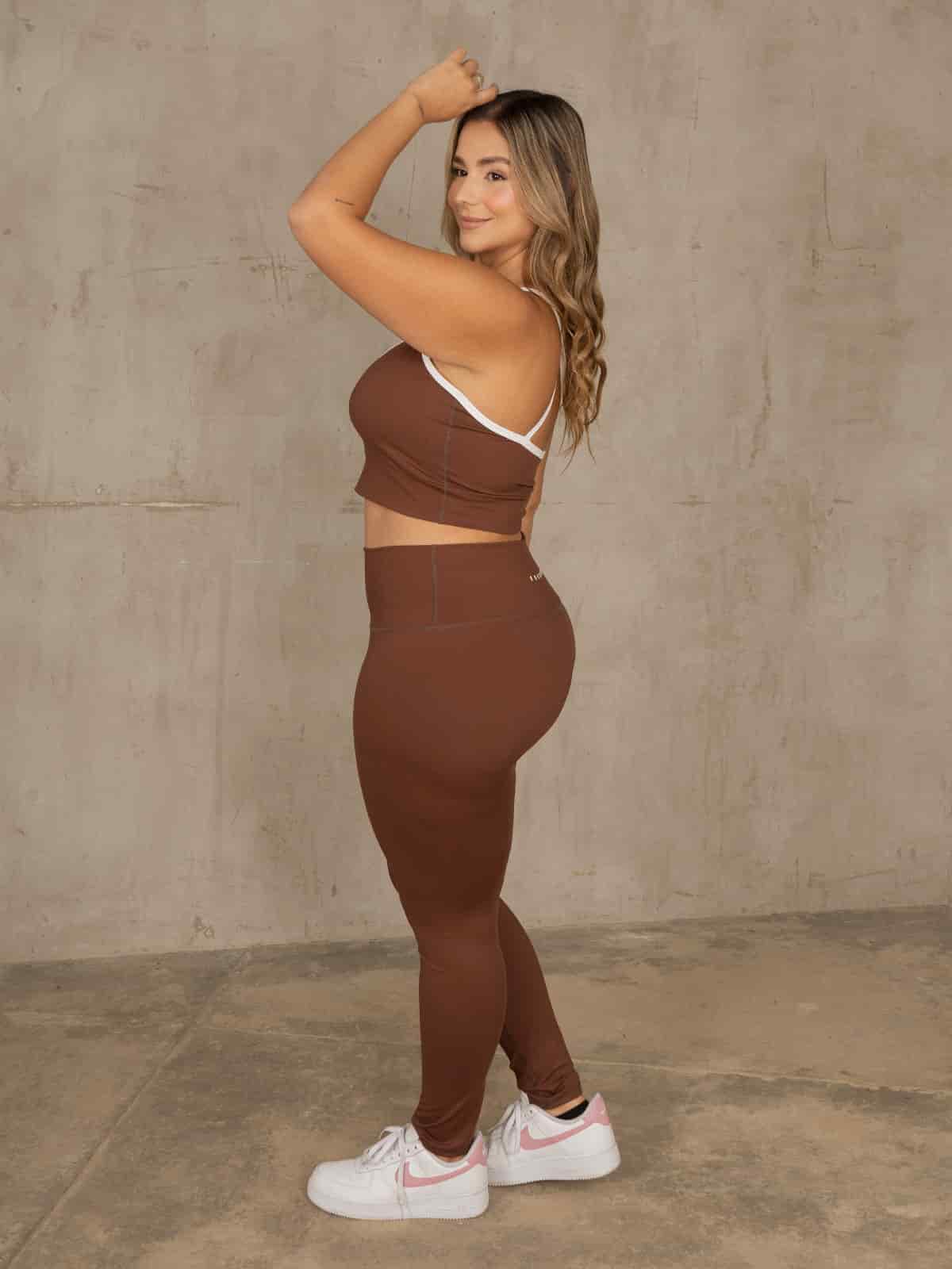 Palmas leggins set cafe talla plus - miniatura 4