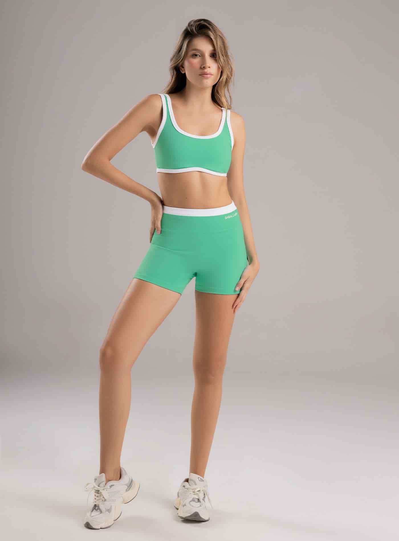 SHORT DEPORTIVO TELA SUPPLEX SESGOS EN CONTRASTE - PRECIO ESPECIAL - miniatura 2