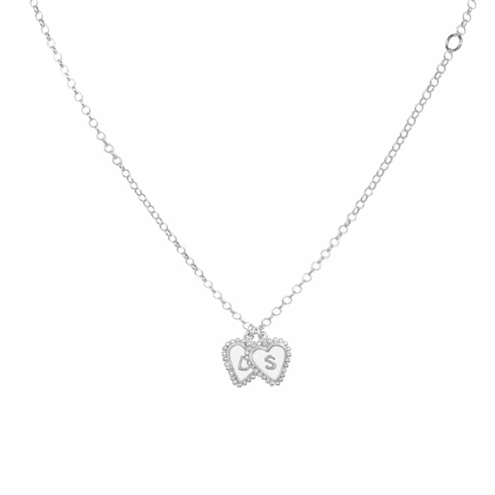 PreOrder Cadena 2 Letras Heart Plata - miniatura 3