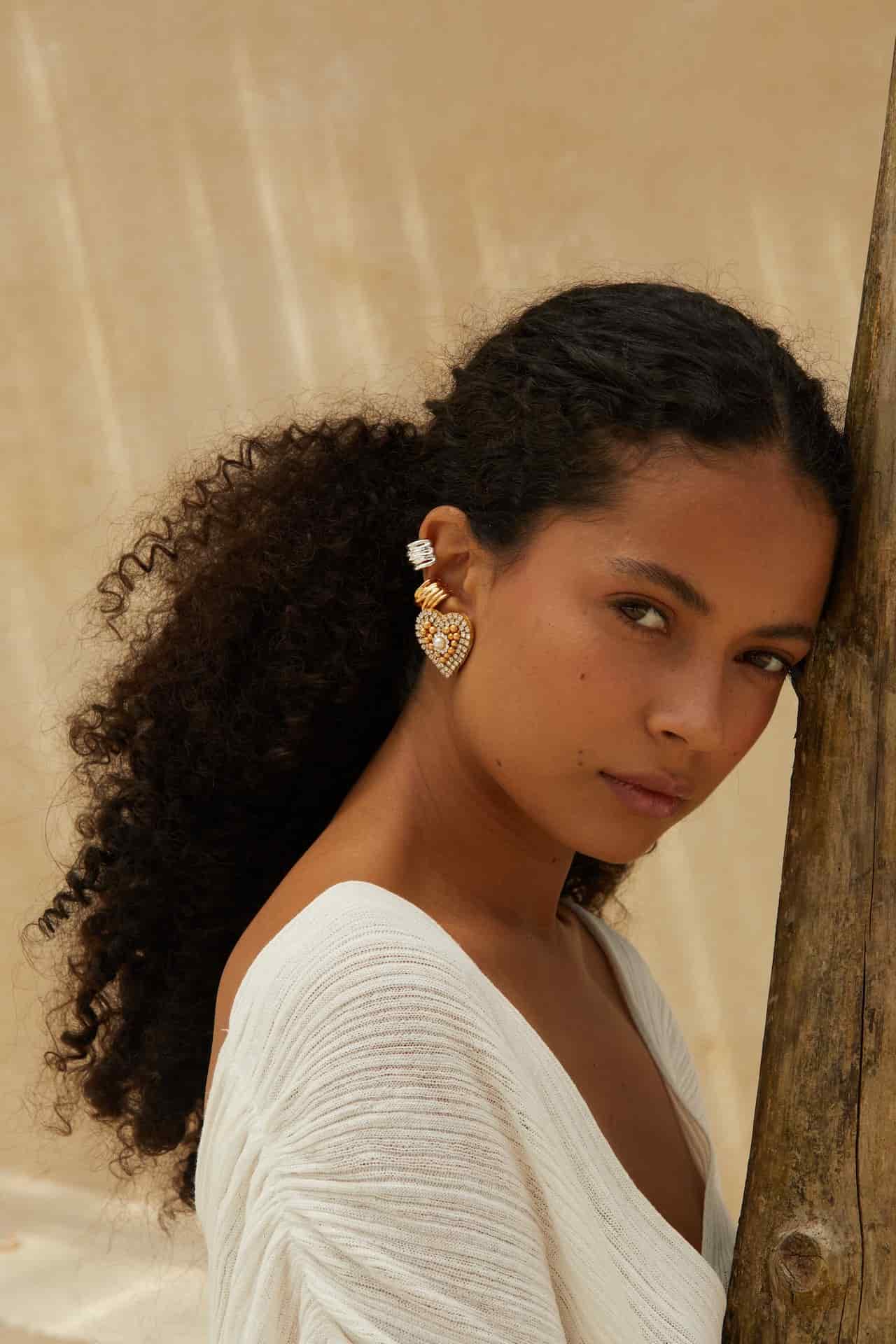 Belle Studs Gold Earcuff - miniatura 2