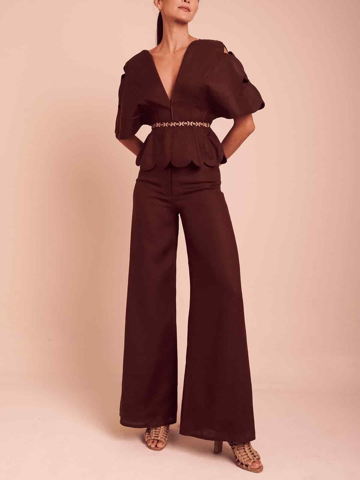 SARABI PANT UMBER BROWN - miniatura 2