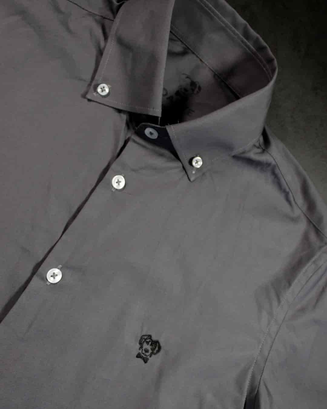 Camisa Antimanchas Popelina Gris Oscuro - Talla Regular - miniatura 5