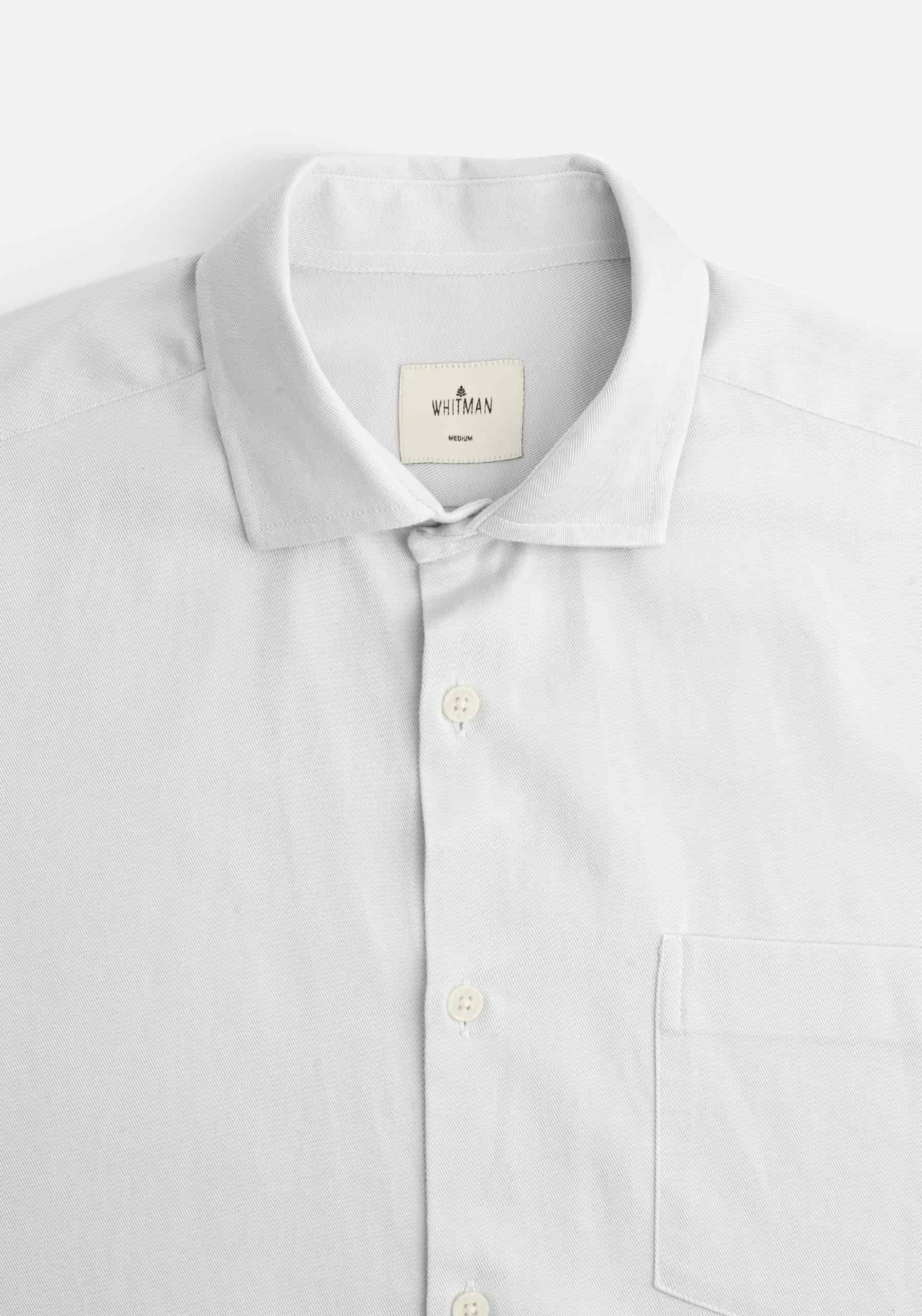 Camisa H CI Hamilton Tencel Gris Claro - miniatura 3