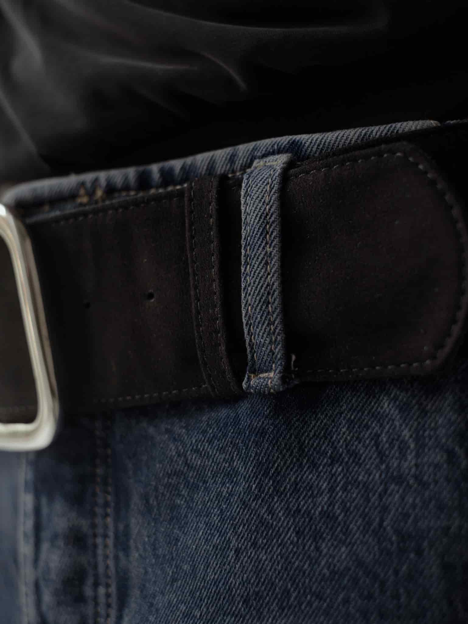 SUEDE BIG BELT - BLACK - miniatura 10