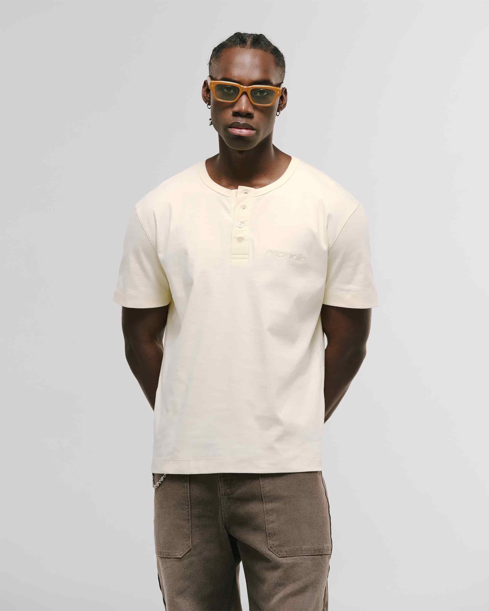 Camiseta Henley – Off White - miniatura 2