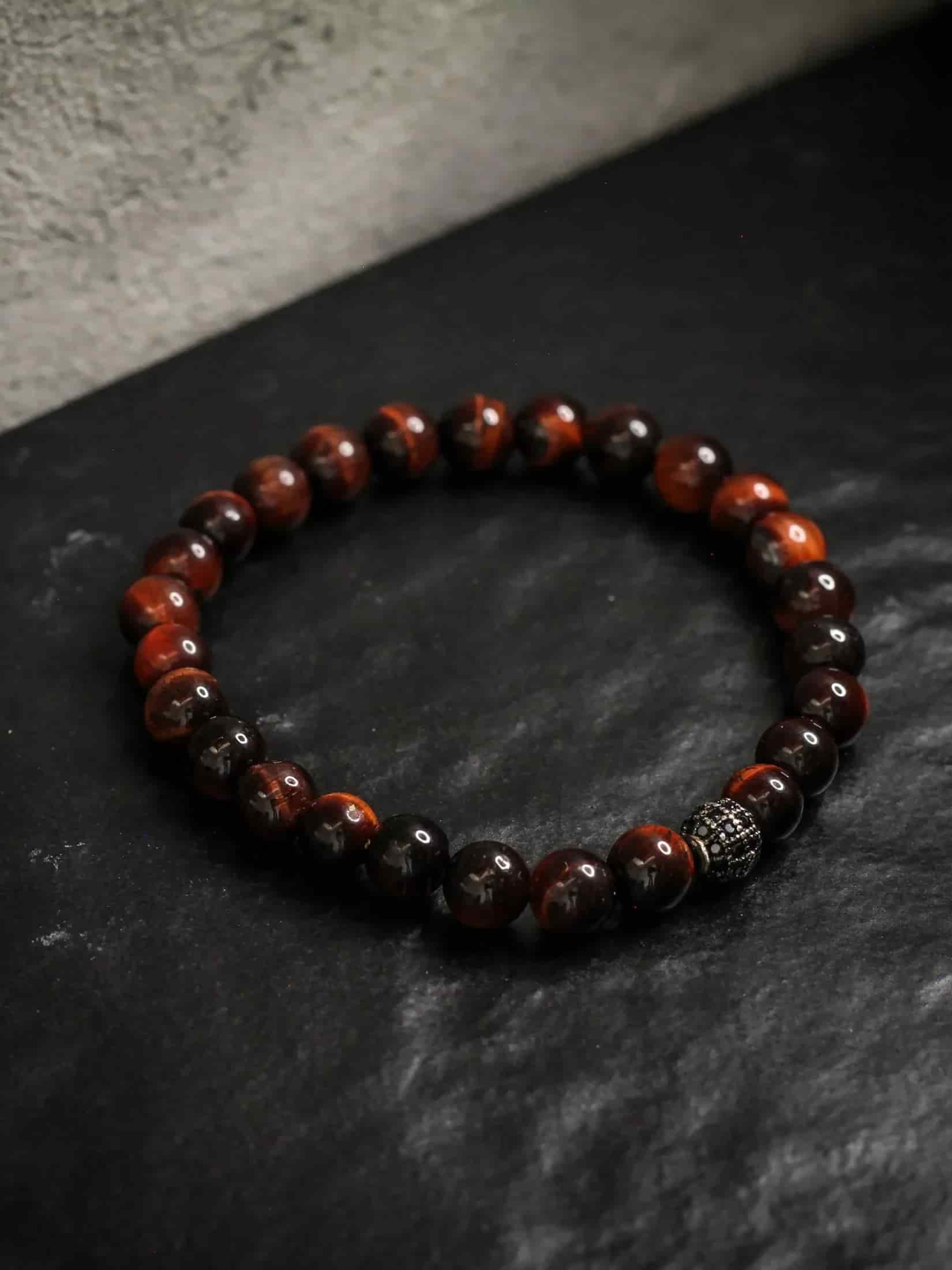 Brazalete Ojo de Tigre Rojo 6mm - miniatura 3