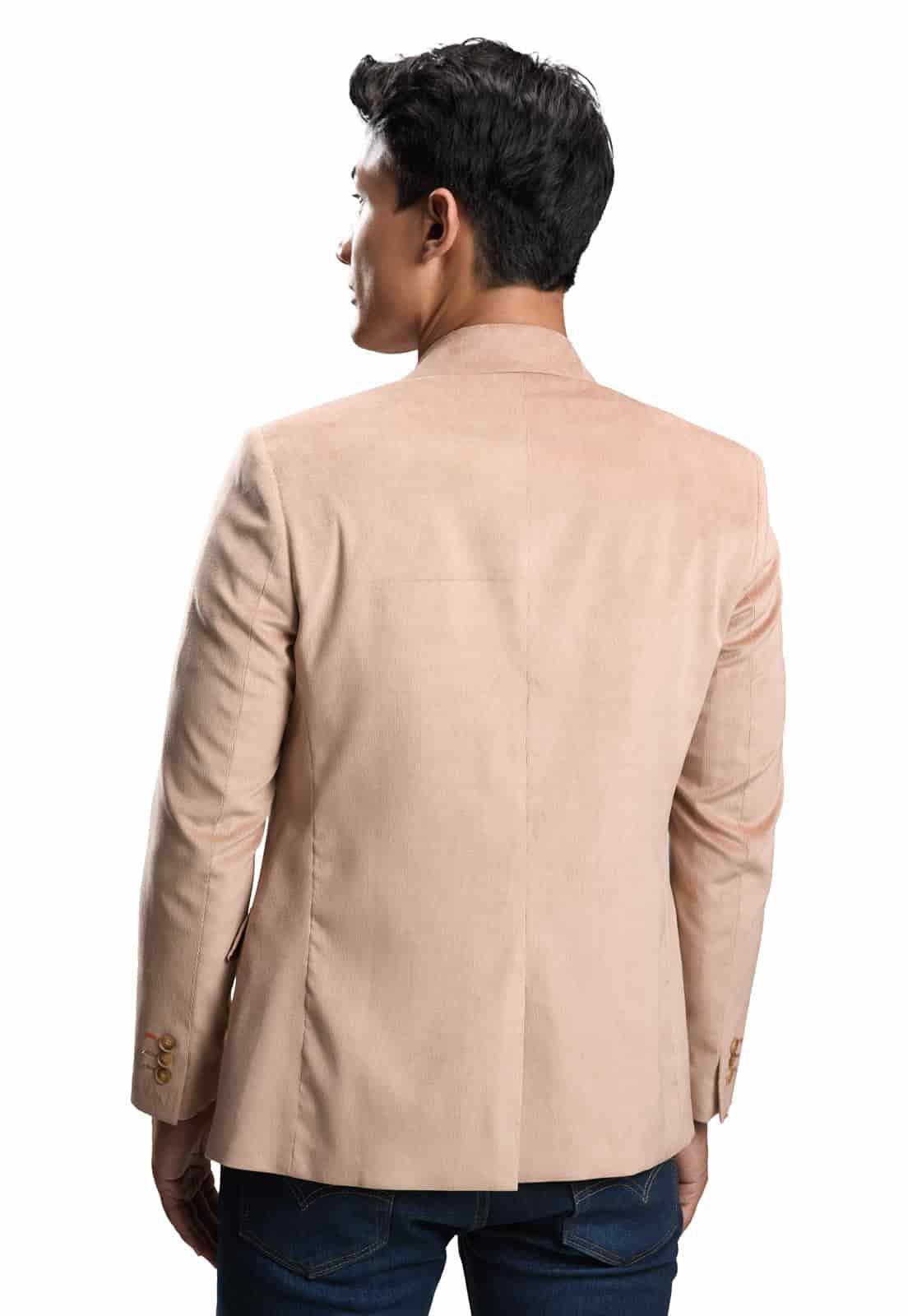 Blazer en pana beige - miniatura 2