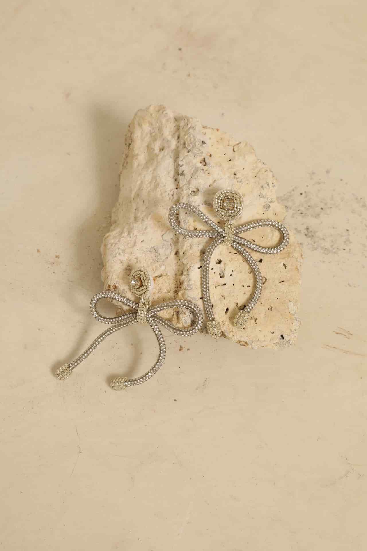 Merry Bow Silver Earrings - miniatura 3