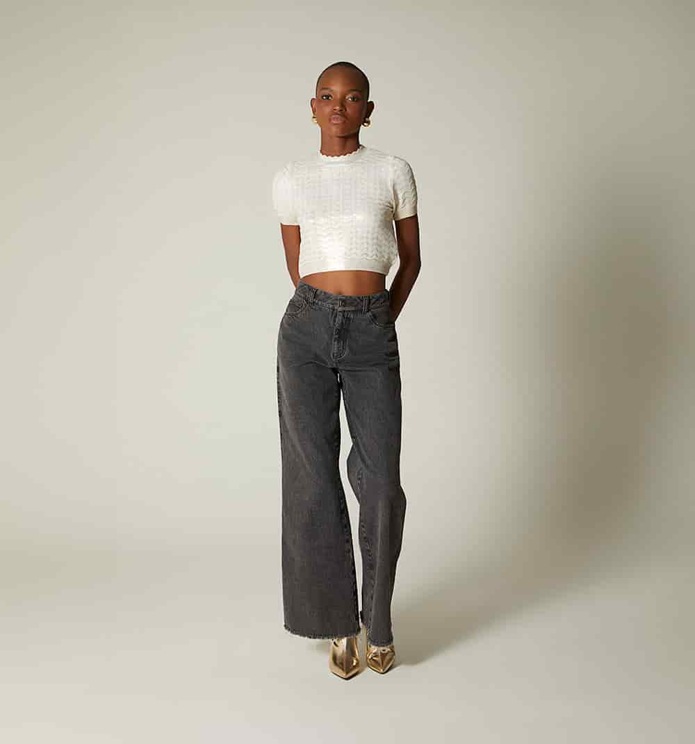 Blusa tejida efecto foil - miniatura 6