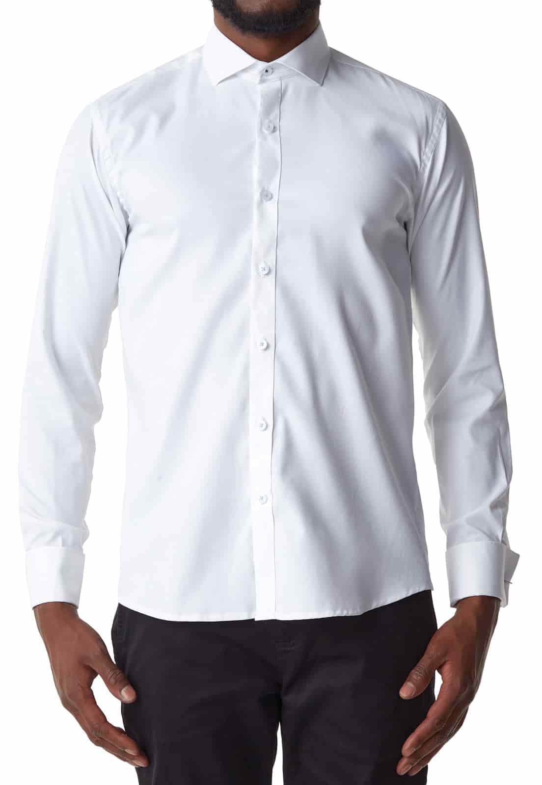Camisa para mancornas blanca con textura - miniatura 3