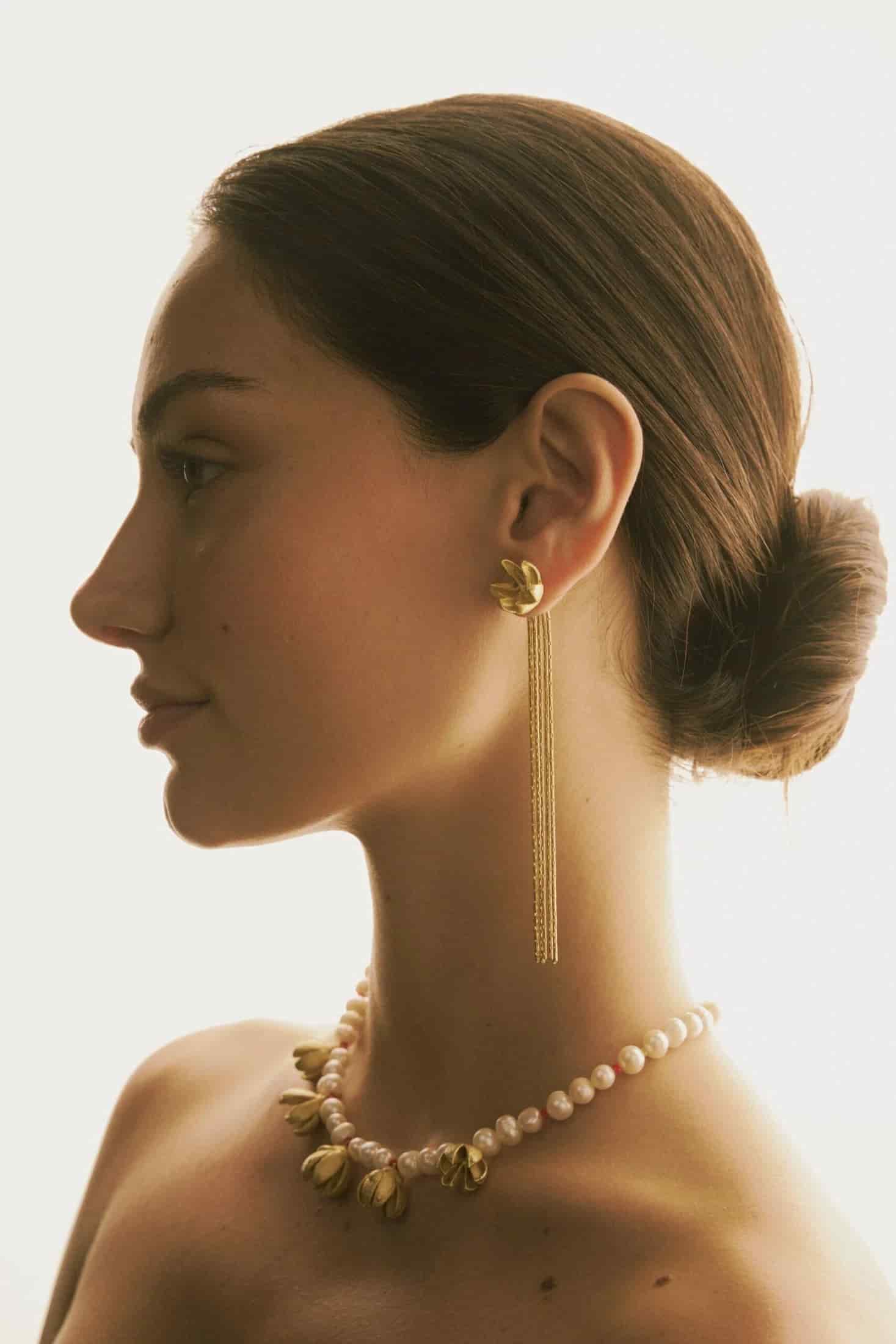ARETES SEMILLAS DE ENEBRO CON CADENAS - miniatura 1