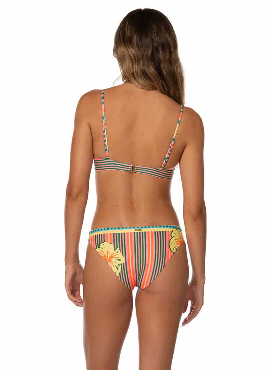 Maaji Striped Paradise Flirt Low Rise Thin Side Bikini Bottom - miniatura 1