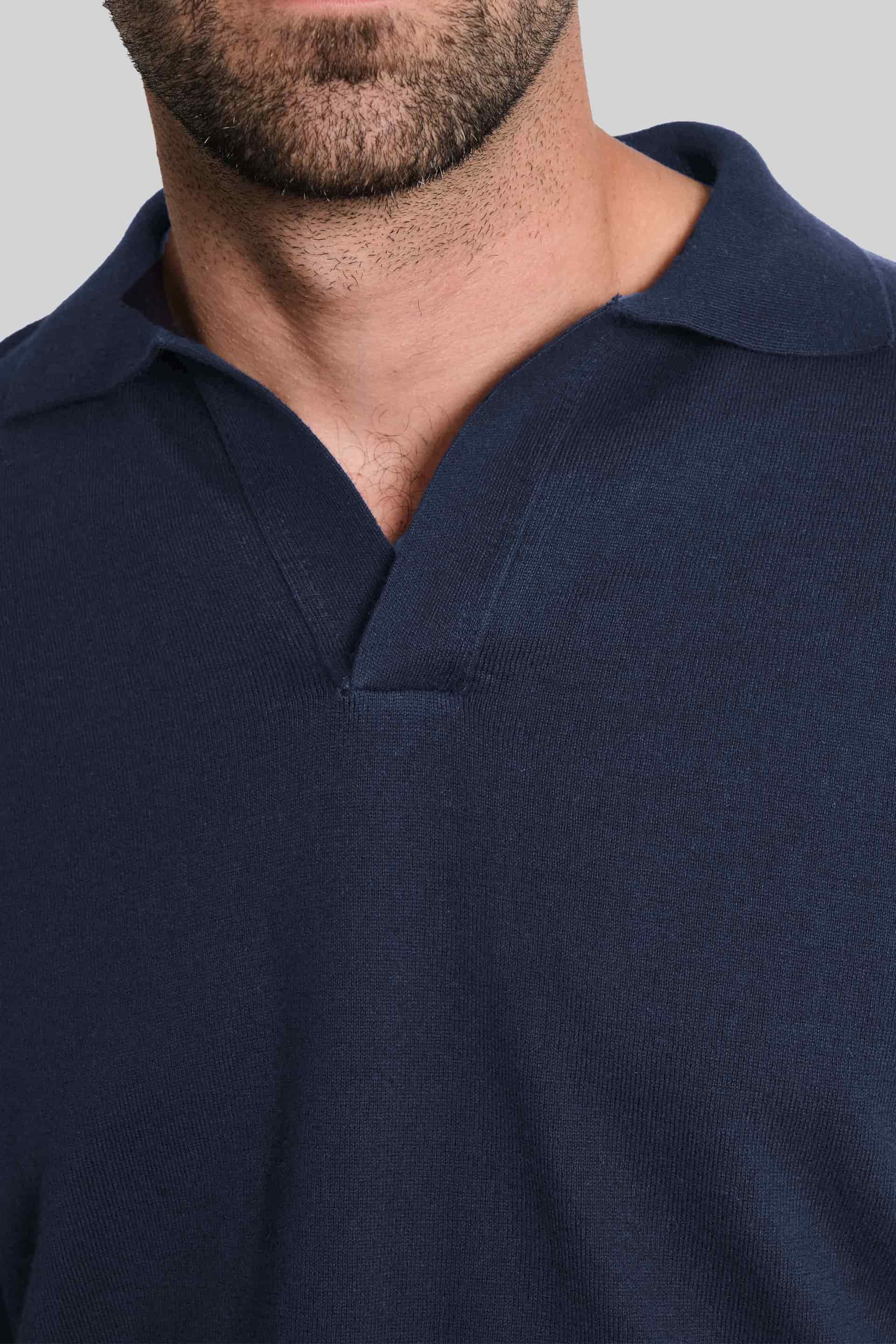 POLO TEJIDA MANGA LARGA NAVY - miniatura 2