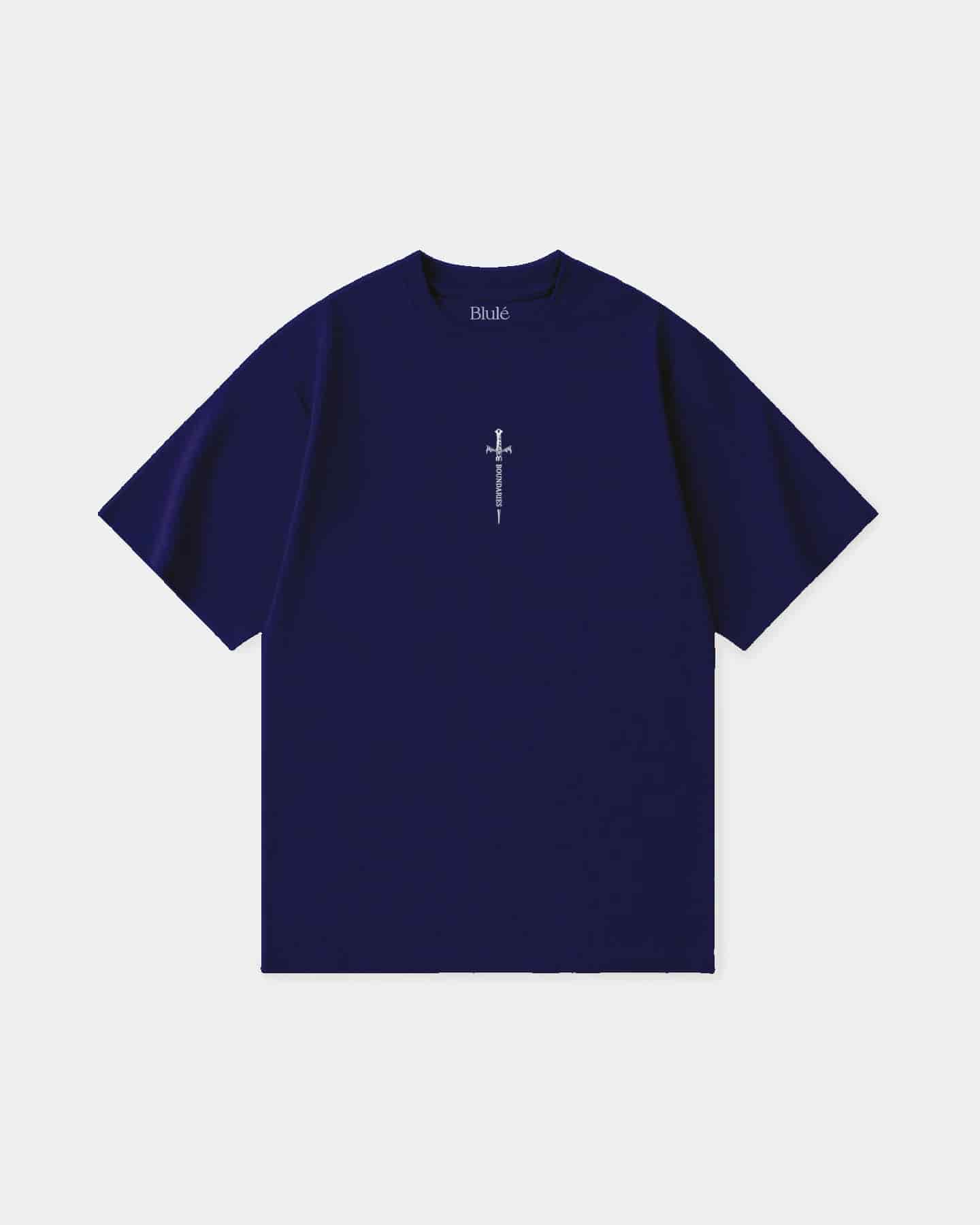 Oversized T Shirt Boundaries Blue Navy - miniatura 2
