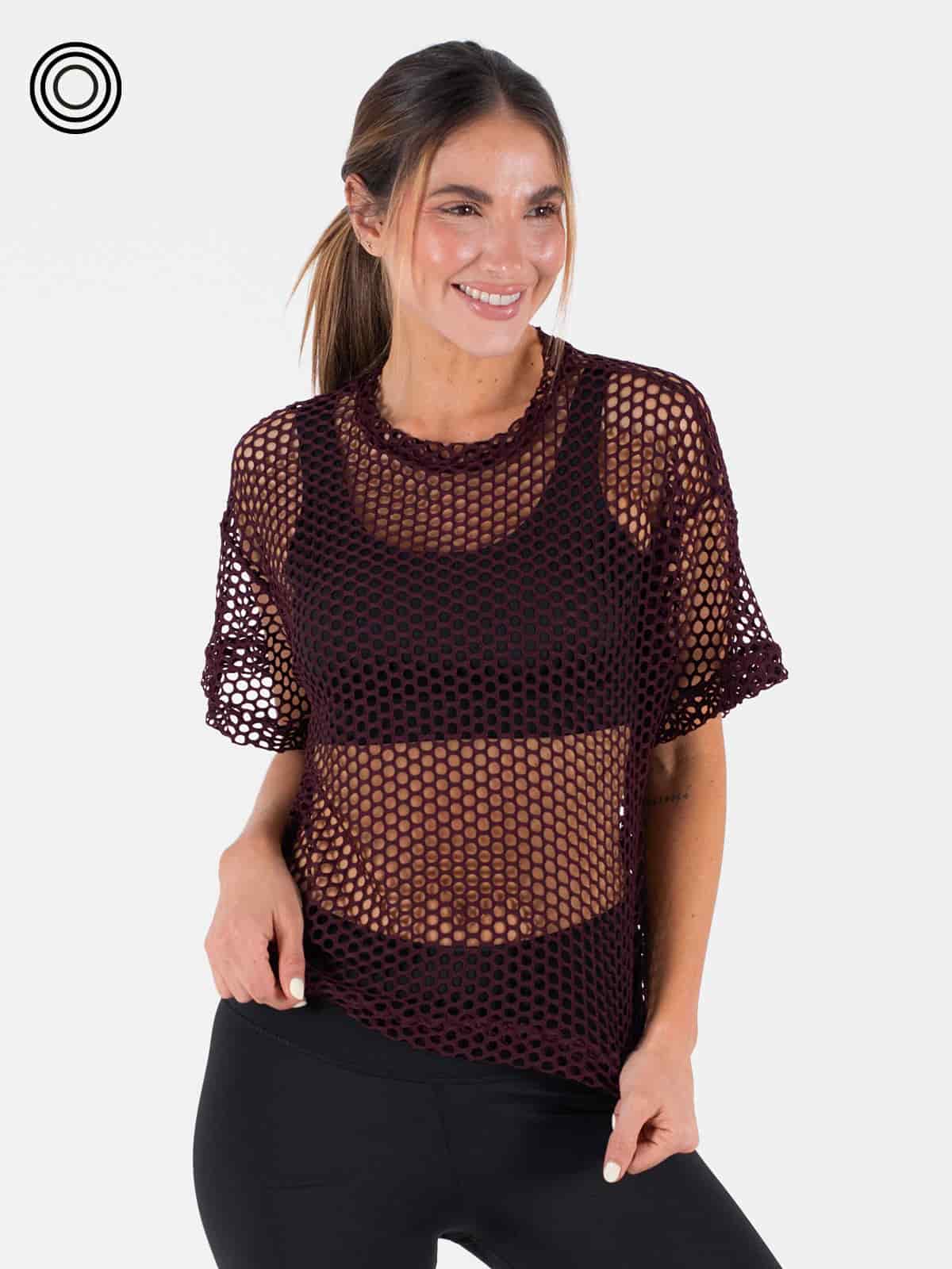 Tulum camiseta malla uva oscuro - miniatura 1