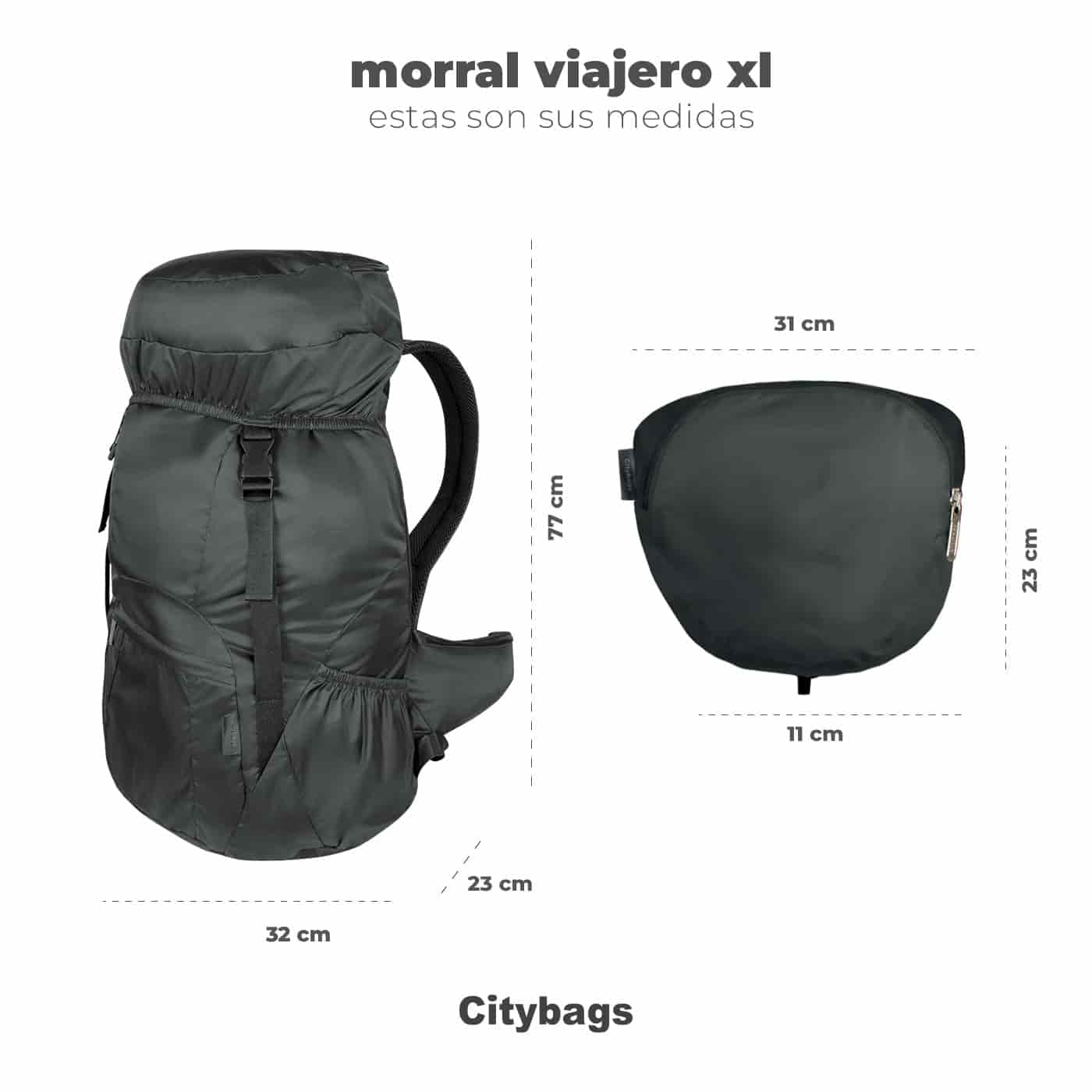 Morral Viajero XL Plegable Ultra Estampado Tropic - miniatura 8