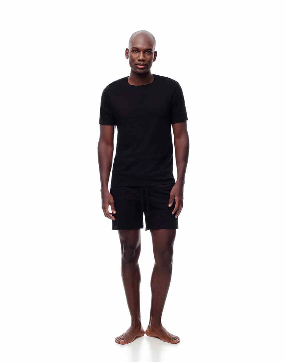 Camiseta relax algodón jersey negra hombre - miniatura 5