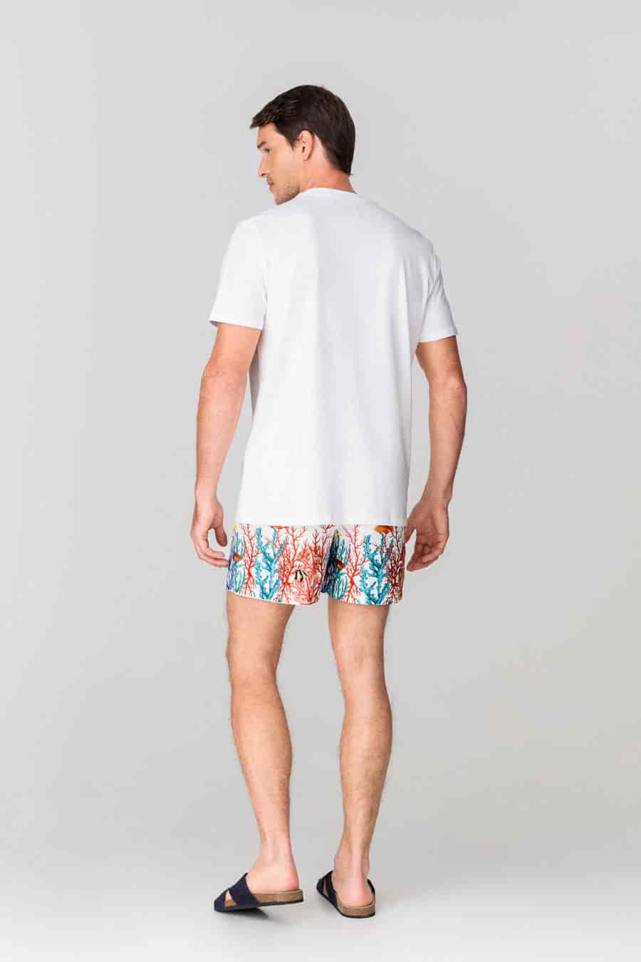 Men's cotton t-shirt pocket vega white - miniatura 3
