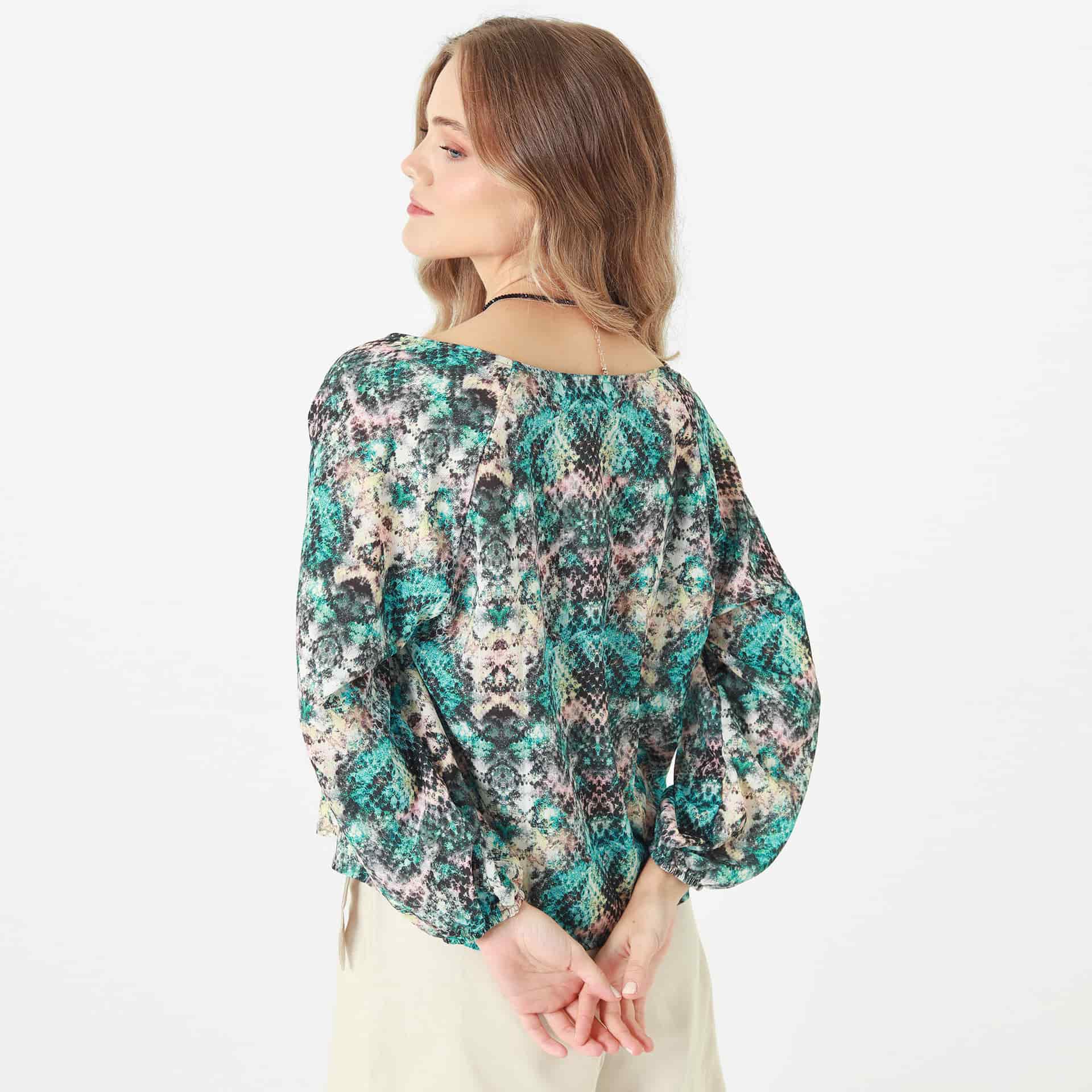 Blusa Cuello V Manga 3Cuartos - miniatura 4
