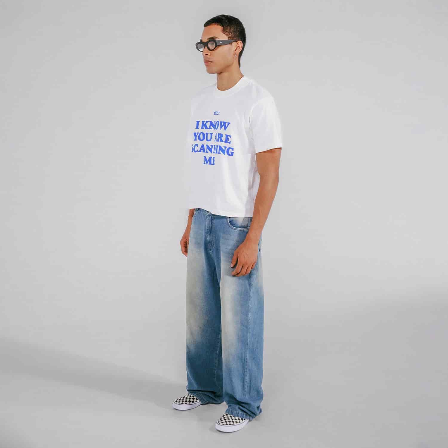 Scanning Cropped Tee - Cream - miniatura 5