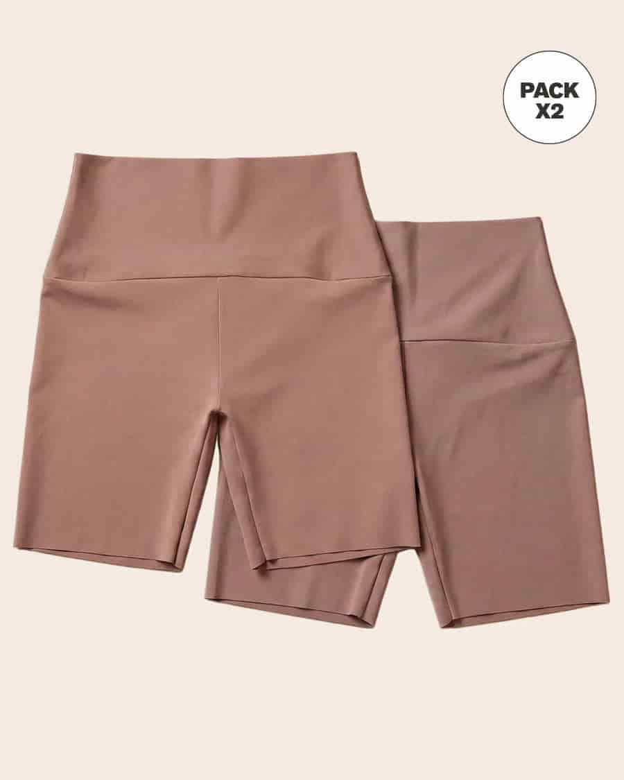 Paquete x 2 shorts de control moderado aspecto invisible con fajón antideslizante - miniatura 1