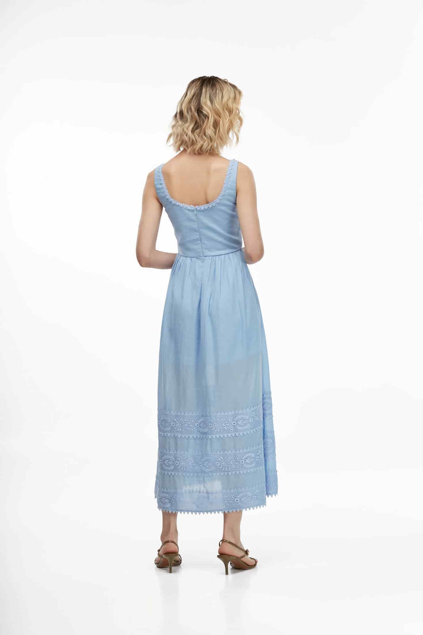 ALBA MIDI DRESS BLUE - miniatura 2
