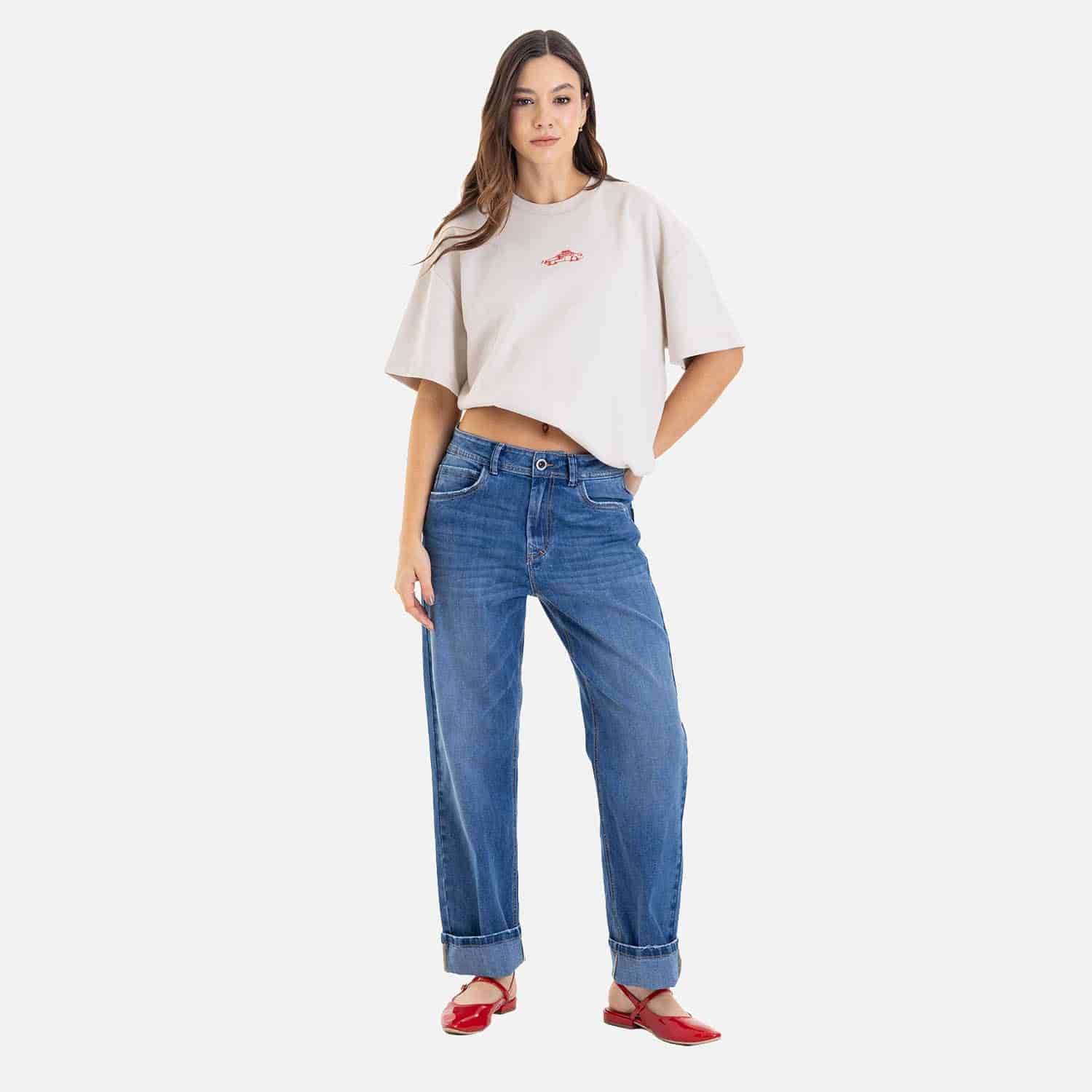 Boxy Fit City Sketch Tee Sand - miniatura 4