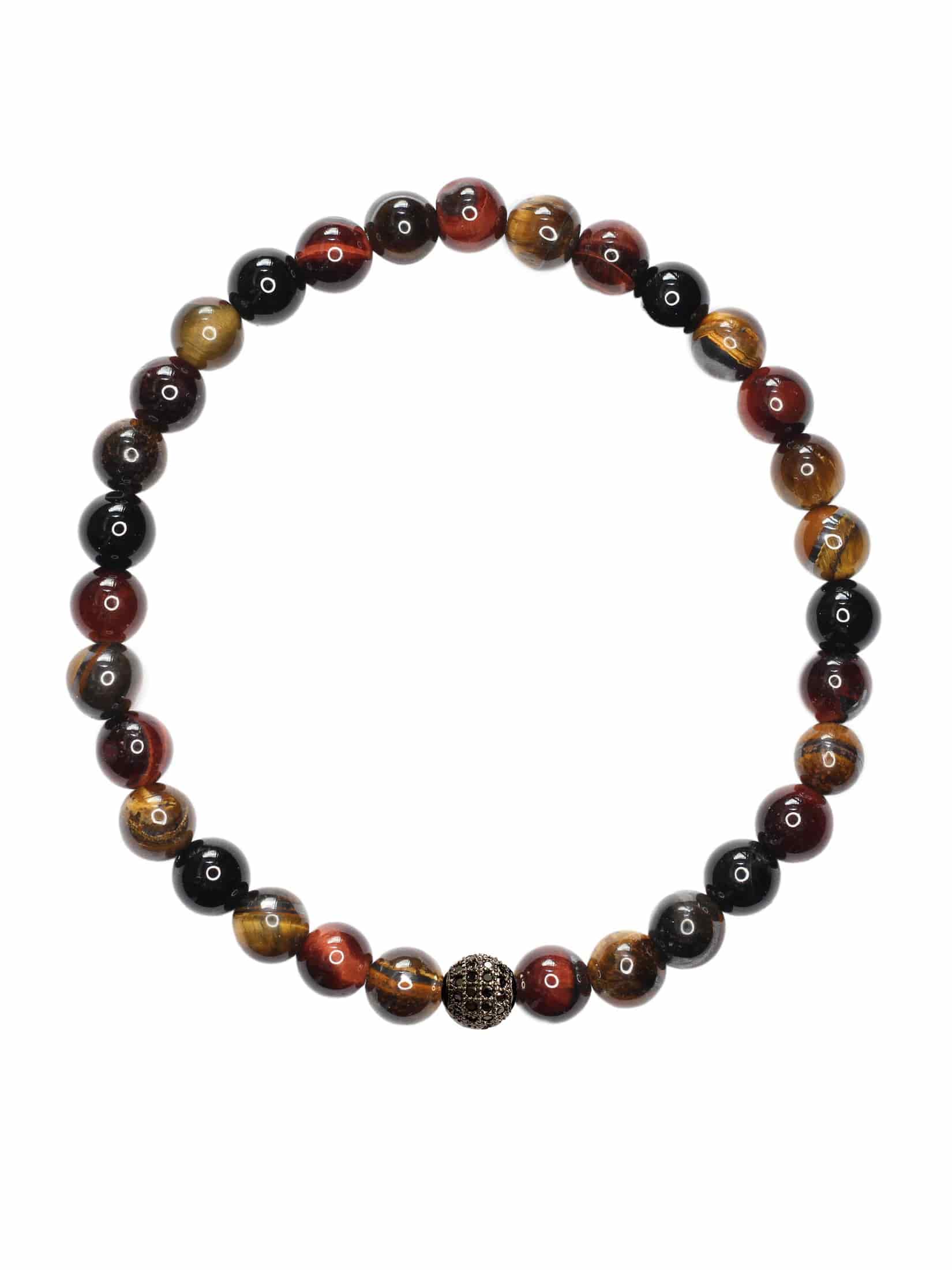 Brazalete Ojo de Tigre & Onyx 6mm - miniatura 6