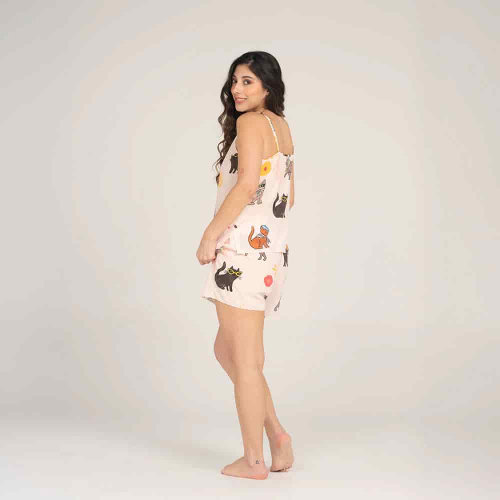 Conjunto de Pijama Short Gatuna. - miniatura 2
