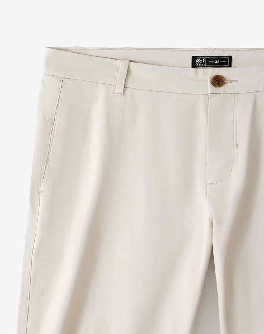 Pantalón regular tiro medio arena hombre - miniatura 7