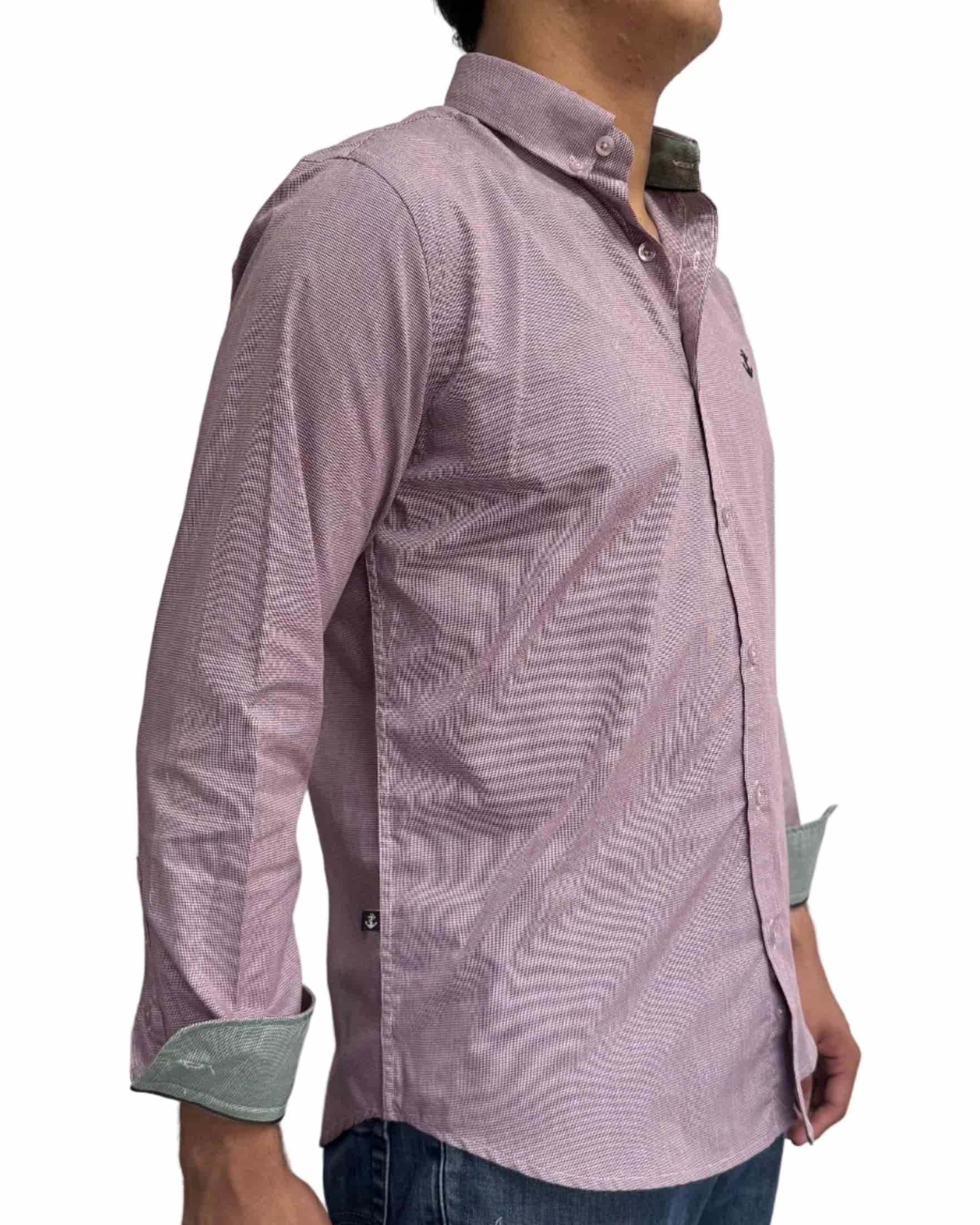 Camisa Punteado Vino - miniatura 4