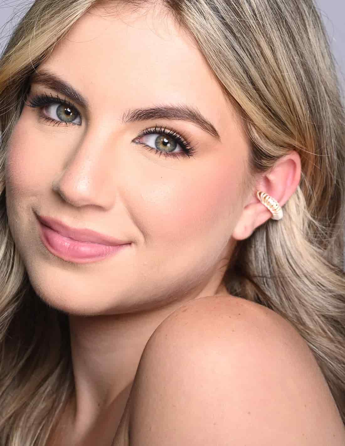 Ear Cuff Luna Llena Marfil - miniatura 1