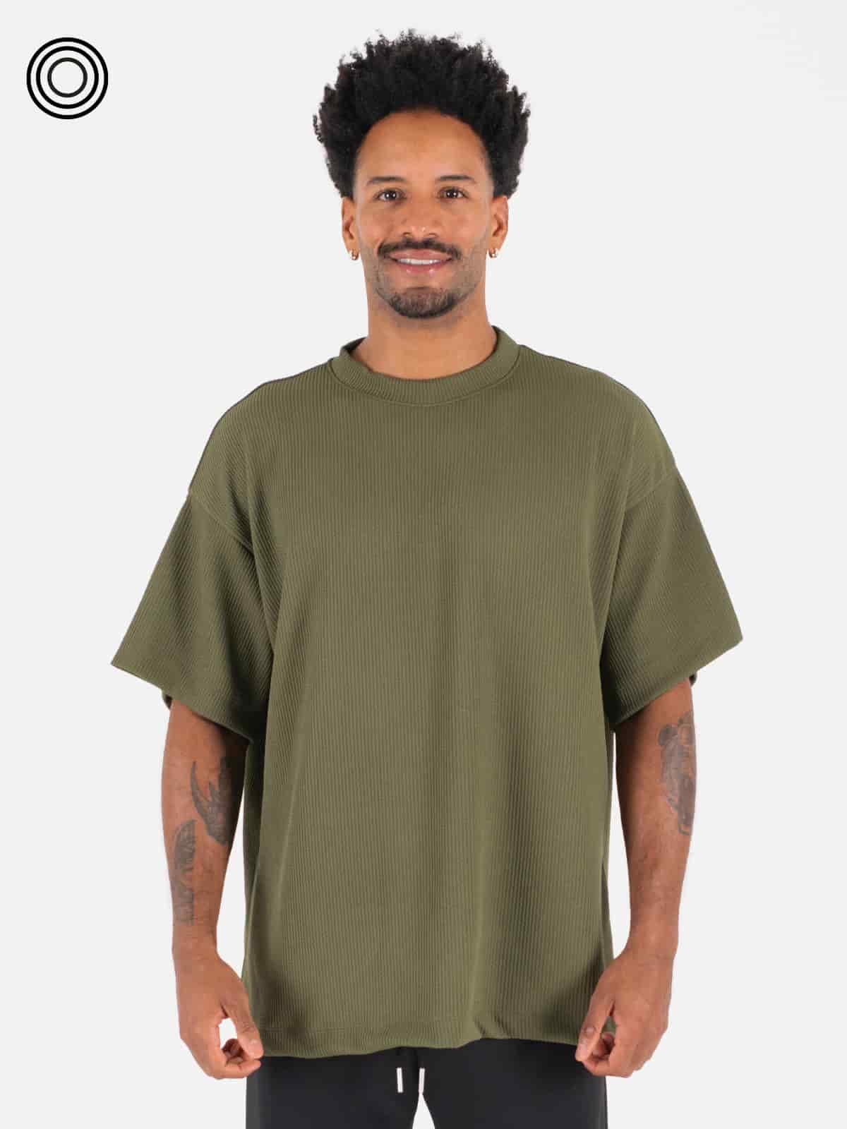 Camiseta hombre stone verde militar - miniatura 1