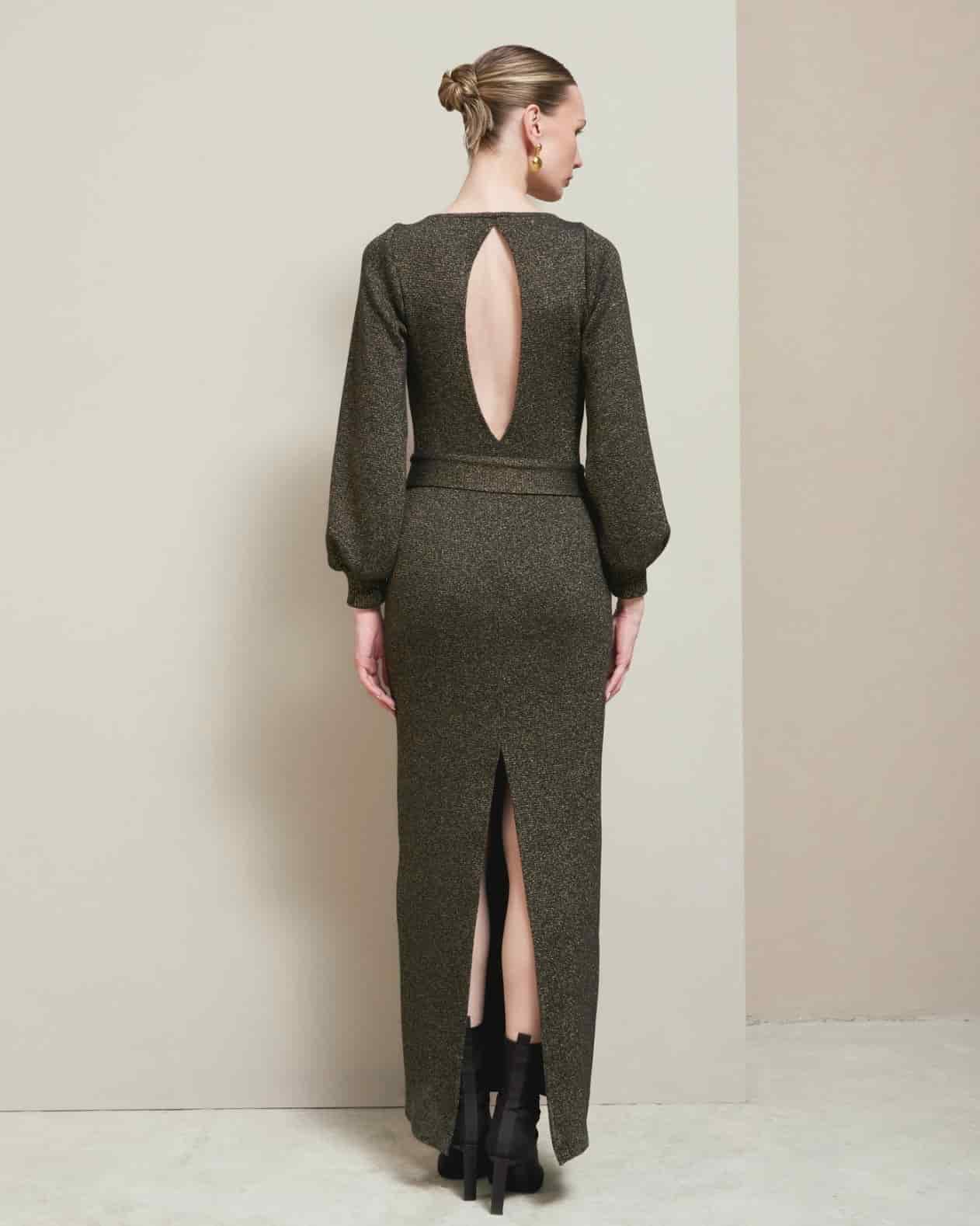 Vestido Ariadna Negro-Dorado - miniatura 2